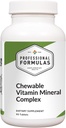 Professional Formulas Chewable Vitamin Mineral Complex – Απαραίτητες βιταμίνες & ανόργανα συστατικά σε ένα εξαιρετικό γευστικό, αρωματικό μελιού, μασώμενο δισκίο για χρήση ως καθημερινό συμπλήρωμα* – Χωρίς γλουτένη, 90 δισκία
