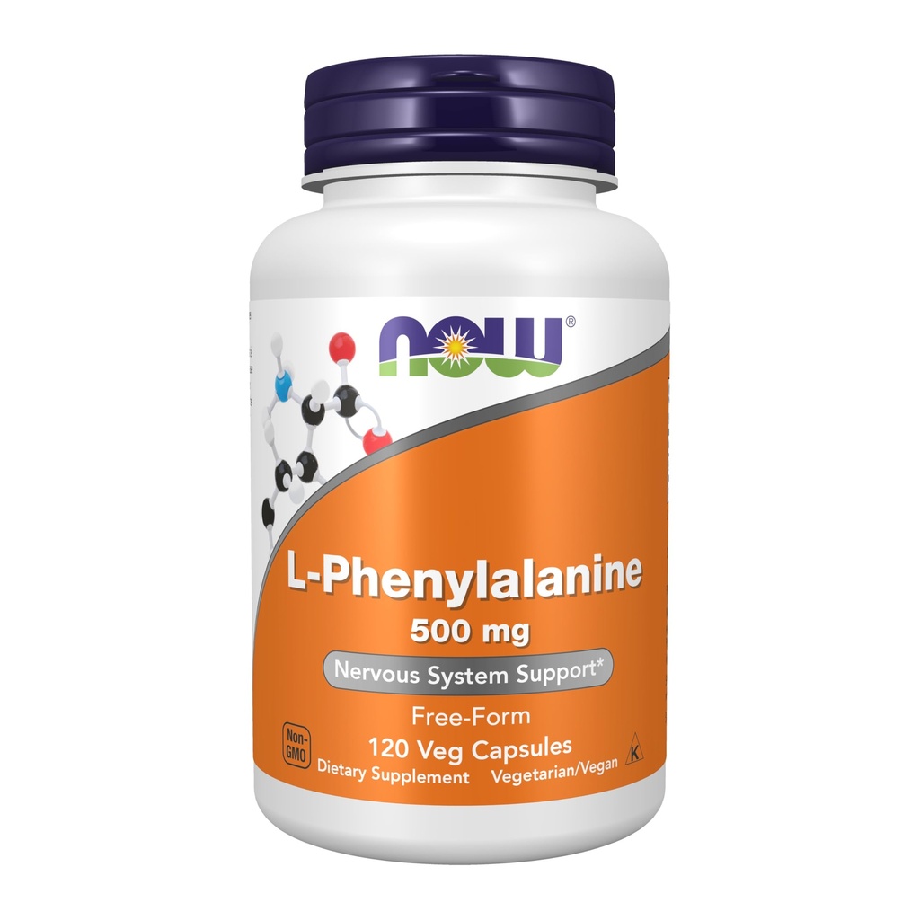 Şimdi Gıdalar Tamamlıyor, L-Phenylalanine 500 mg, Nervous System Support*, Amino Asit, 120 Veg Capsules