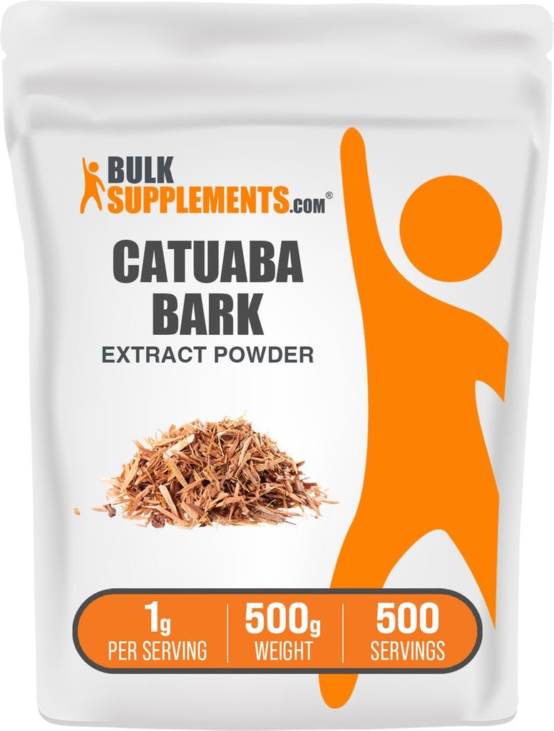 BulkSupplements.com Catuaba Bark Extract Powder - Catuaba Bark Powder, Herbal Supplement - Vegan & Gluten Free, 1g per Serving, 500g (1,1 lbs) (Συσκευασία των 1)