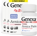 Genxa Arnica Pain Relief Formula için Tabletler | Alleviate Kas & Ortak Ağrı, Soreness, & Stiffness | Delicious Organic Grape Flavor | Homeopathic Remedy Made Clean | 300 Chewable Tabletler (3 Pack)
