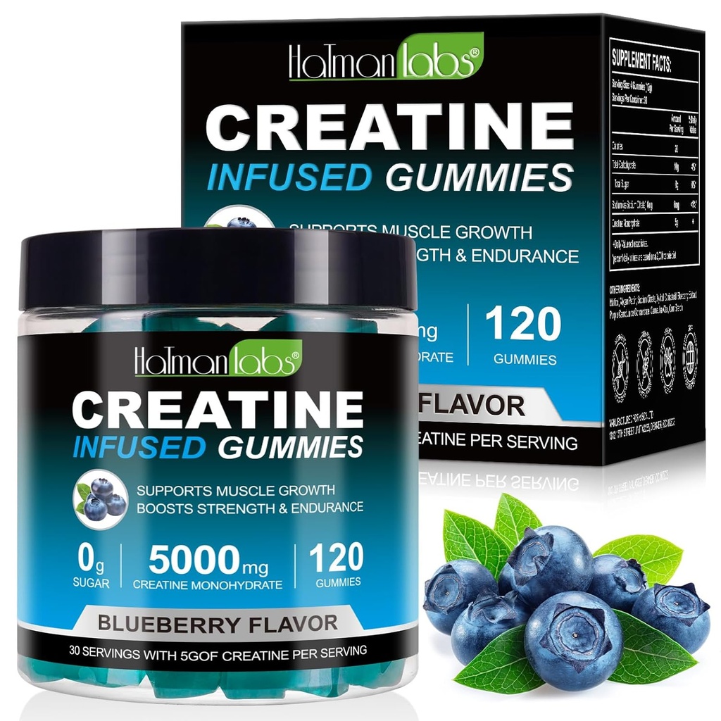 Ζευγάρι Gummies για άνδρες & γυναίκες - 120 Count, 5000mg Creatine Monohydrate, Zero Sugar, μυϊκή ανάπτυξη & ενίσχυση της δύναμης, πριν από την προπόνηση συμπλήρωμα ενέργειας