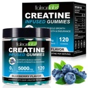 Ζευγάρι Gummies για άνδρες & γυναίκες - 120 Count, 5000mg Creatine Monohydrate, Zero Sugar, μυϊκή ανάπτυξη & ενίσχυση της δύναμης, πριν από την προπόνηση συμπλήρωμα ενέργειας