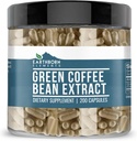 Earthborn Elements Green Coffee Bean 200 Capsules, Pure & Undiled, No Wordss