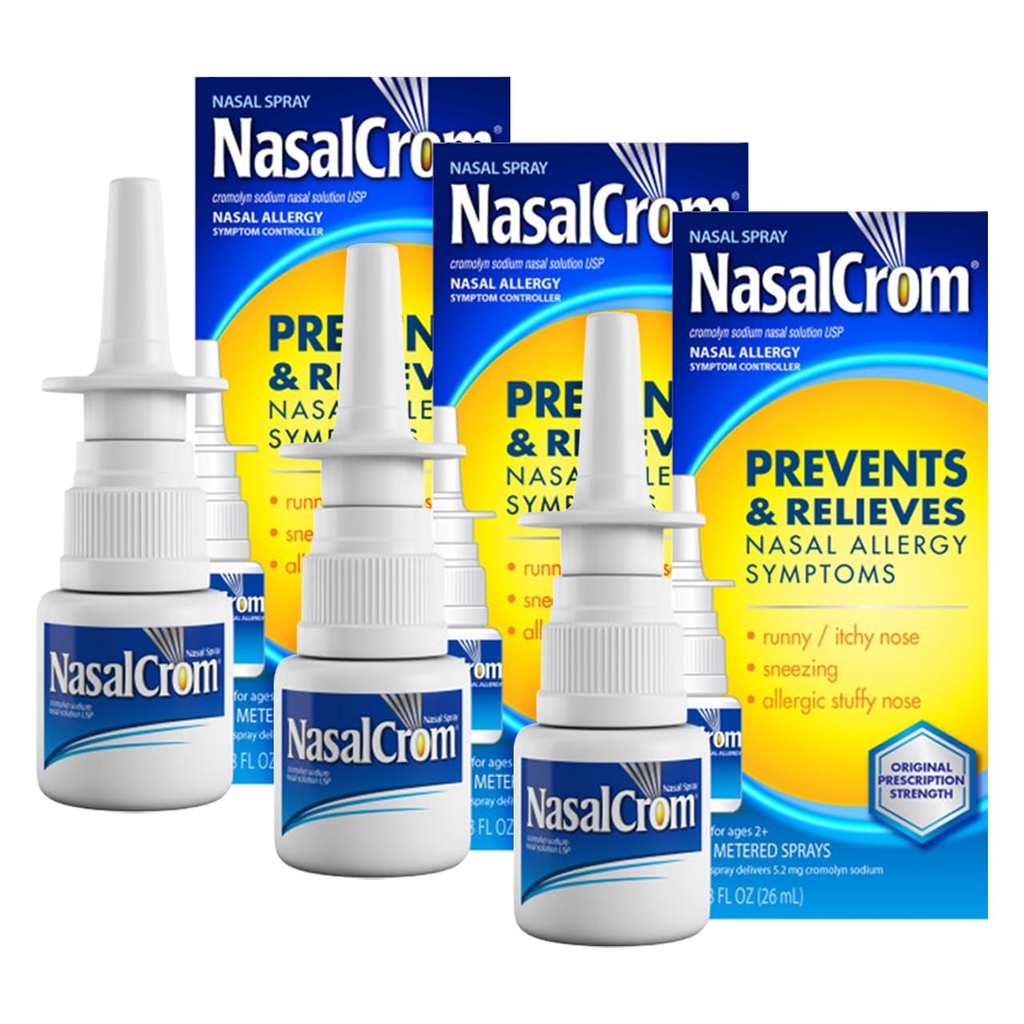 NasalCrom Nasal Sprey Alerji Symptom Controller | 200 parfüm | .88 FL OZ (3 Pack)