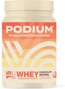 Podium Beslenme Whey Protein Toz, Chocolate Brownie, 22g Protein Per Digestive Enzymes, Whey Protein Isolate & Yoğun, Gluten Free, Low Carb, Low Sugar & Soy Free, 15 Hizmetler