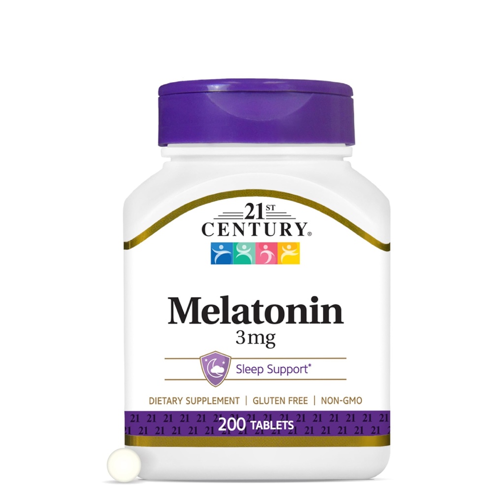 21. Yüzyıl Melatonin 3 mg Tablet, 200 Kont
