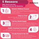 Kadınlar için Primrose Oil Gummies – Black Cohosh Extract ile 1000 mg – Hormonal Denge, PMS & Menopause Support – Vegan, Sugar-Free, Non-GMOMO