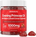 Kadınlar için Primrose Oil Gummies – Black Cohosh Extract ile 1000 mg – Hormonal Denge, PMS & Menopause Support – Vegan, Sugar-Free, Non-GMOMO