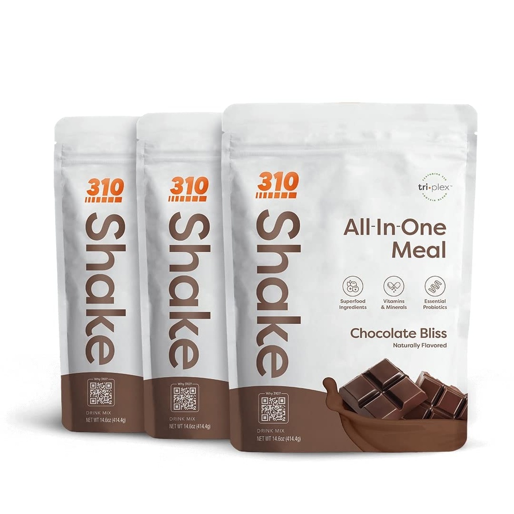 310 Beslenme - All-In-One Mealchange Shake - Fiber Rich Vegan Superfood Mix ile Yeni Formula - Doğal Tatlıcılar - Low Carb Shake, Keto & Paleo Dostu - Gluten Free - 26 Essential Vitamins & Minerals - Triple Flavor Pack