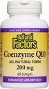 Doğal Faktörler Coenzyme Q10 - Antioksi Support Supplement Supports Cellular Enerji Üretimi - Daha İyi Abhidrorpsiyon Yardımları Sağlıklı Kalp Fonksiyonu - 200 mg, 60 Softgels (60 Hizmet)