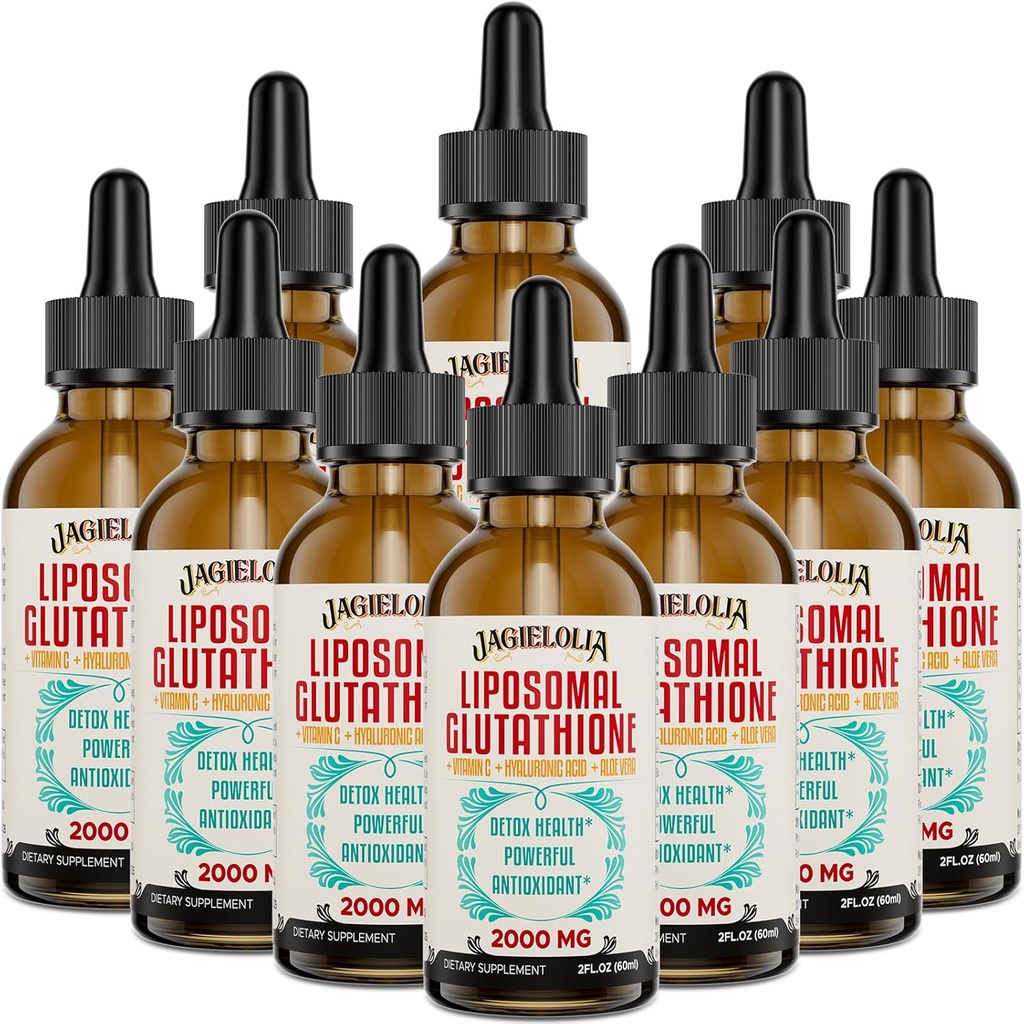 Liposomal Glutathione Liquid 2000MG – Kadınlar ve Erkekler için Antioksi Detox Supplement, Aging Defense, Liver Function & Energy, Hyaluronic Acid + Aloe Vera + Vitamin C, Natural & Vegan, 20 FL.OZ