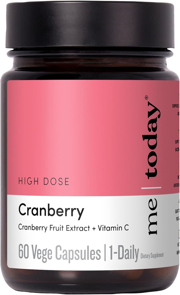 Bugün Cranberry 30,000 mg C vitamini ile - Urinary Tract Health Support, Immune Boost, Vegan Supplement- High Potency Cranberry Pills for Women and Men, 60 Hizmetler