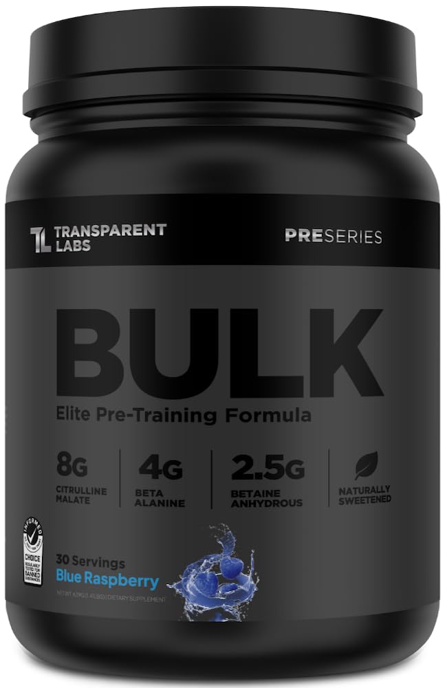 Gap Labs Siyah Pre Workout - Klinik olarak Dosed, Doğal olarak Alanine Toz, Citrulline Malate ve Caffeine- 30 Hizmet, Blue Raspberry