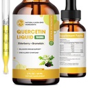 Quercetin Liquid Drops - Quercetin Supplements 700 mg - 4X Pills & Capsules - 1 Quercetin with Bromelain Elderberry Vitamin for Immunity Health Respiratory Health Skin Care- 2 Fl Oz