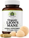 Lions Mane Supplement Capsules - Non-GMO & Kosher Certified Lions Mane Mushroom Capsule for Cognitive Function, Nerve Health, Brain Cell Growth, Improve Focus & Memory - 60 Capsules