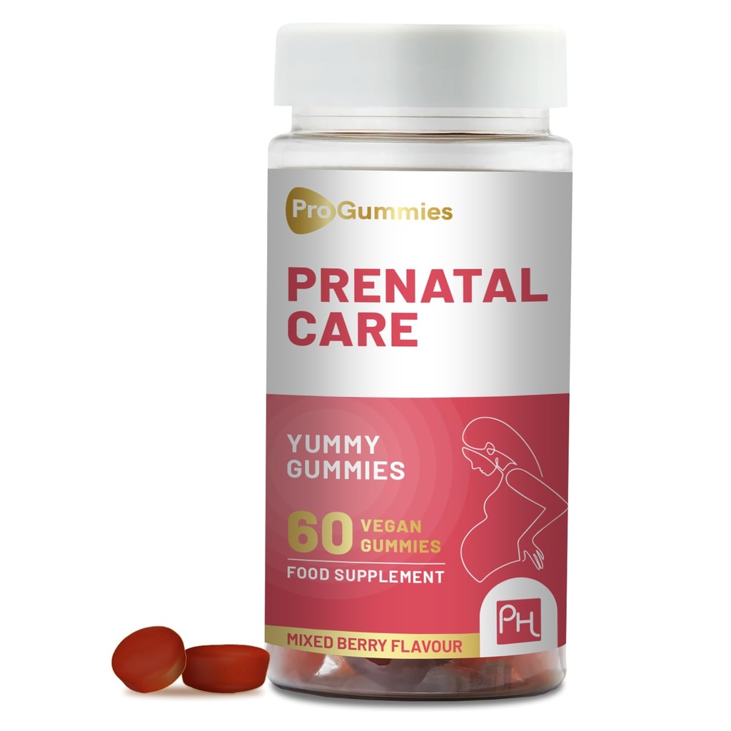 Prenatal Bakım Gummies | 60 Vegan Pro Gummies | Yummy Gummies with Essential Prenatal Vitamins & Minerals | 400mcg Folic Acid | Hamile Vitaminler for Women by Prowise
