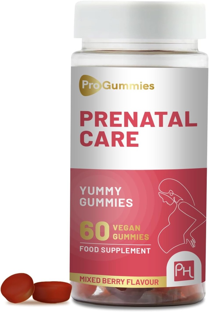 Prenatal Bakım Gummies | 60 Vegan Pro Gummies | Yummy Gummies with Essential Prenatal Vitamins & Minerals | 400mcg Folic Acid | Hamile Vitaminler for Women by Prowise