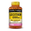 MASON NATURAL Lecithin 1200 mg - Sağlıklı Cardiovascular Sistemi, Liver ve Reproductive Health, 100 Softgels