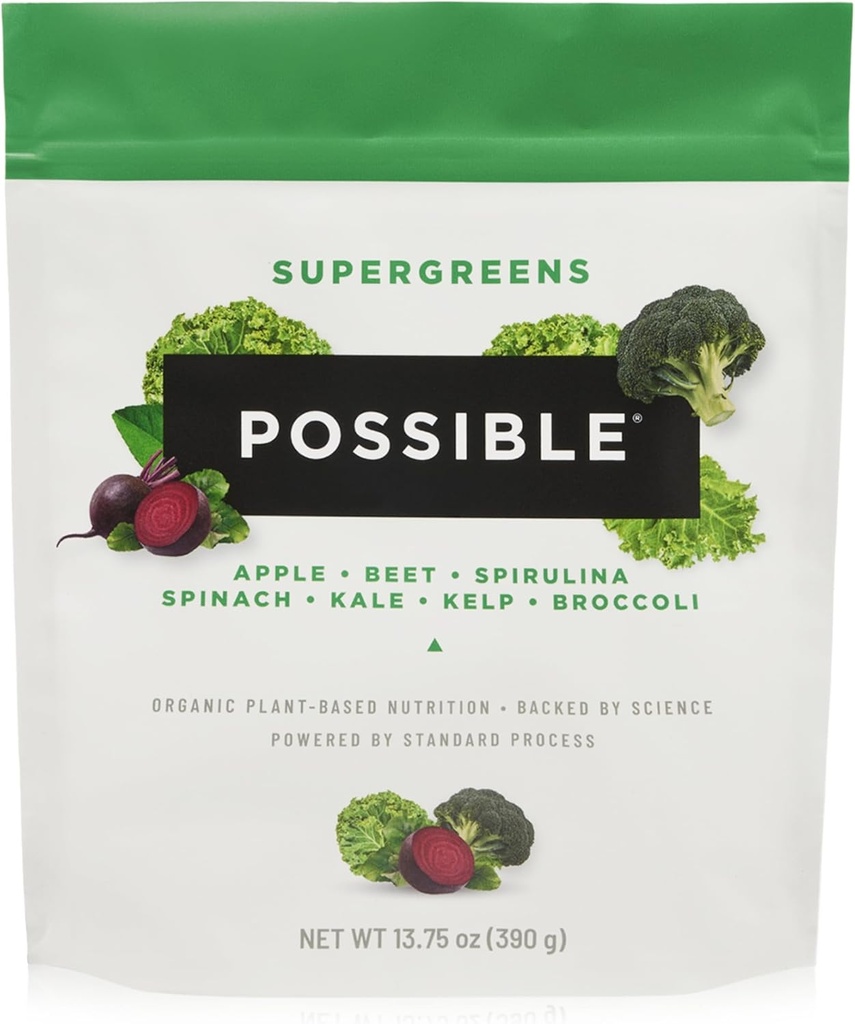 SuperGreens - Superfoods Toz Mix with 23 Whole Food Materialss - Vegan, Organik, Plant-Based Wellness - Gluten-Free, USDA Organik - Temiz Etiket - 1 Bag, 30 Hizmet