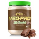 Steel Supplements Veg-PRO | Vegan Protein Tozu, Süt Çikolata | 25 Hizmet (1.65lbs) | BCAA Amino asit ile Protein Toz | Yiyeceksiz | Low Carb Formula