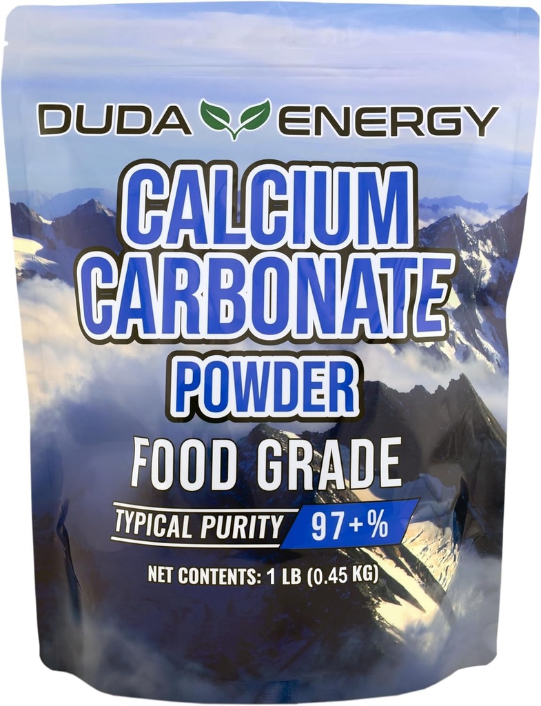 Duda Energy FGcc1f Food Grade 97+% Macau Carbonate from Ground Limestone, 1 lb.