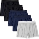 Essentials Cotton Jersey Boxers - Erkeklerin Underwear, Big & Tall'da kullanılabilir, 5 Paket