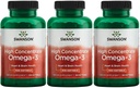 Swanson High Temp Omega-3 Fish Oil - Essential Fatty Asits - (120 Softgels, 680 mg each) 3 Pack
