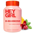 D Mannose Capsules - Fast-Acting UTI Supplement - Cleanse & Flush Impurities - Natural D-Mannose Toz, Cranberry, Hibiscus & Dandelion - Kadınlar için Alternatif, 60 Capsules