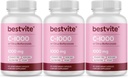 BESTVITE Βιταμίνη C 1000mg (360 κάψουλες χορτοφάγων) (120 x 3) με εσπεριδοειδή Bioflavinoids - Όχι Stearates - Vegan - Non GMO - Χωρίς γλουτένη