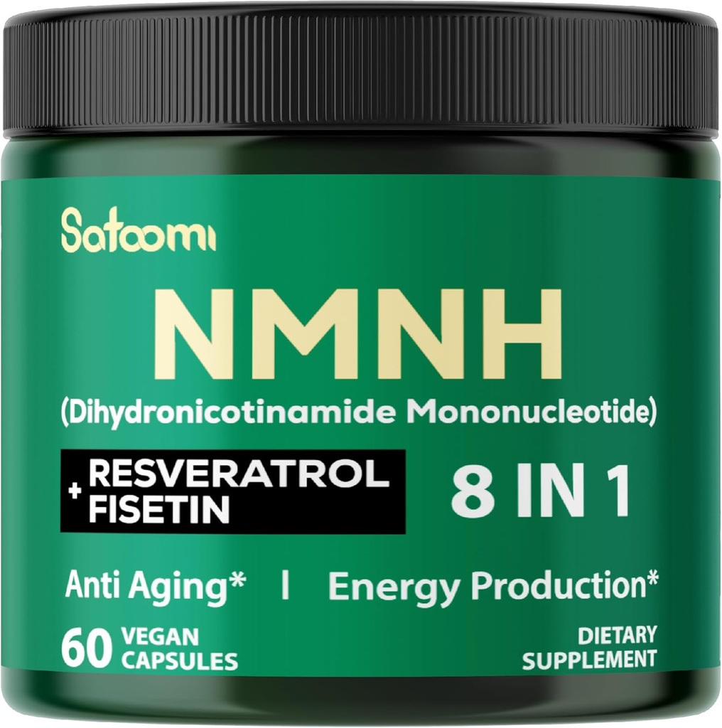 8in1 NMNH - NMN Supplement Alternative - NAD Supplement to Support NAD Levels, Fisetin, Resveratrol, Quercetin, Turmeric, Berberine, D3 & C - 60 Kont for 30 Days