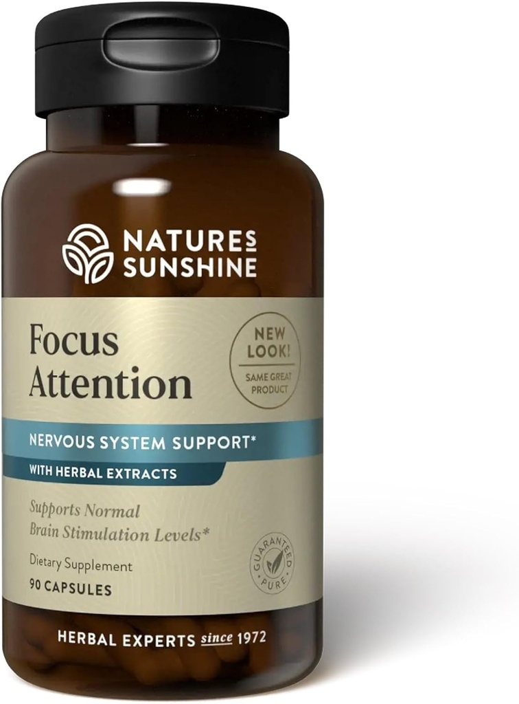 Nature's Sunshine Focus Dikkat, 90 Capsules, Normal Beyin-Stimulation Levels'ı Korumaya Yardımcı Olan Nutrients sağlarken, Kan Circulation ve Nörotransmitter Seviyeleri Beyinde Destekleme Seviyelerini Destekleyebilir