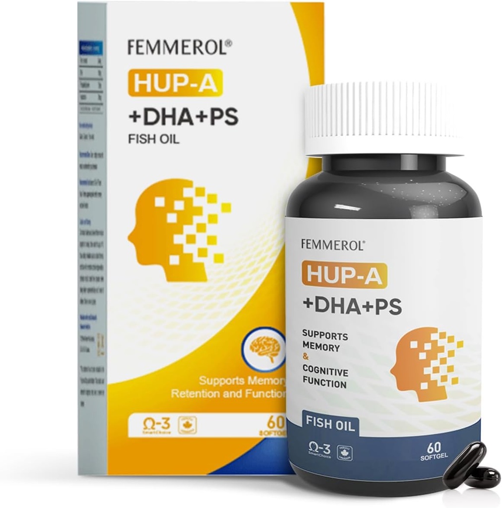 Phosphatidylserine 120mg Omega 3 DHA 60 A ile Yaşlı Çocuk Beyin Sağlığı ve Bilişsel Destek Supplements - Beyin Fonksiyonlarının İyileştirilmesi