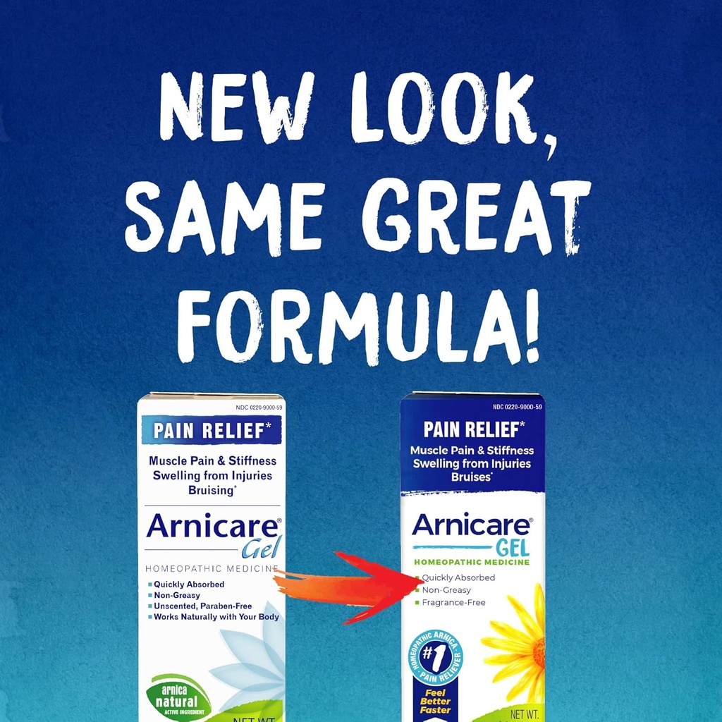 Boiron Arnicare Gel για την Καταπραϋντική Ανακούφιση του πόνου των αρθρώσεων, του μυϊκού πόνου, του πόνου των μυών, και της οίδησης από τις Μώλωπες ή τον τραυματισμό - Μη-Γκρίζο και Fragrance-Free - 2,6 oz (Pack of 2)