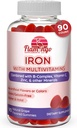 Iron Gummies: Νέα Formula 20 mg Iron per Serving Plus Vitamin C, Zinc, B Complex. Iron Gummies για γυναίκες και άνδρες. Συμπλήρωμα αναιμίας για τη Κόπωση, προγεννητική εγκυμοσύνη- Vegan, Kosher- 90 Ct