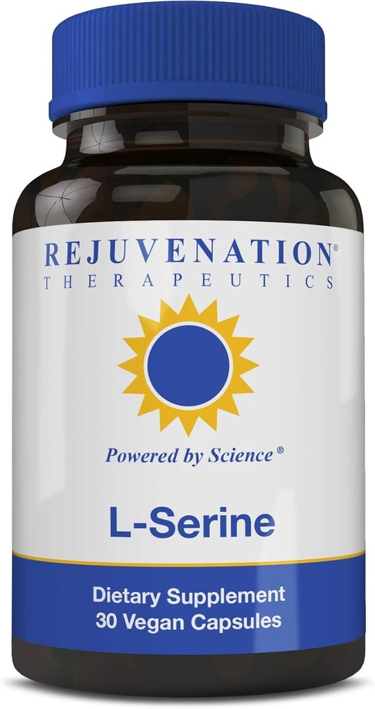 Rejuvenation Treatments L-Serine 500 mg, 30 Vegan Capsules - Non-GMO, Rice-Free, Gluten-Free