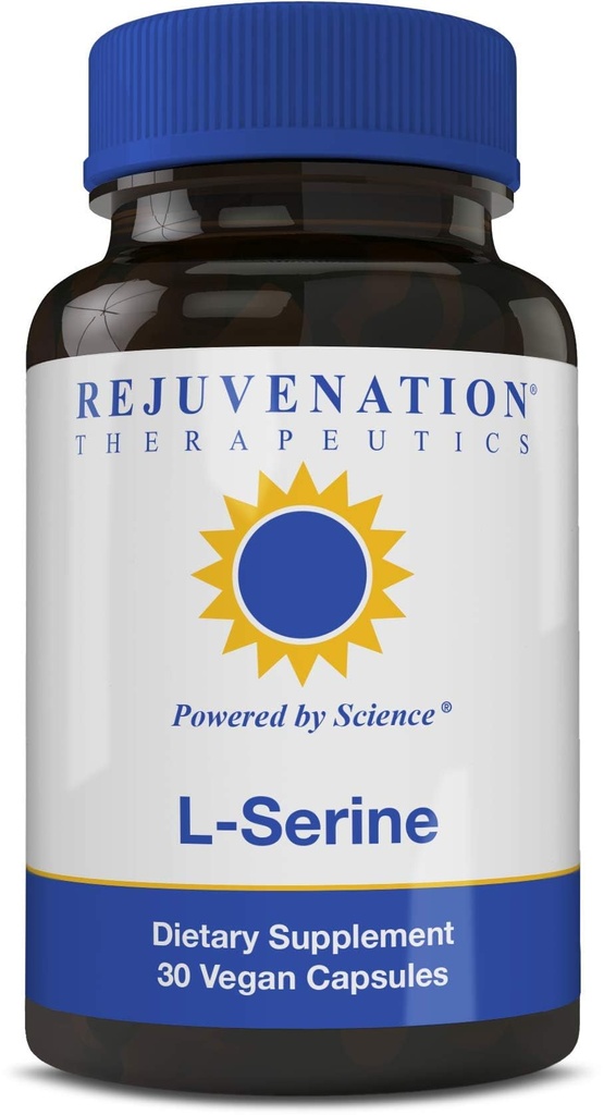 Rejuvenation Treatments L-Serine 500 mg, 30 Vegan Capsules - Non-GMO, Rice-Free, Gluten-Free