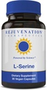 Rejuvenation Therapeutics L-Serine 500 mg, 30 Vegan Capsules - Non-GMO, Rice-Free, Gluten-Free