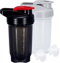 Shaker Şişe Protein Shakes Cup 10 Ounce Shaker Şişe Whisk Balls ile, Protein Shake Şişe Protein Mixes için Set, Protein Shakes, Shaker Cup, Protein Shaker, Black+Grey, 2 Creation