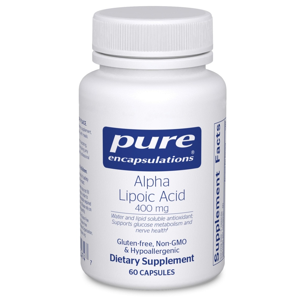 Saf Encapsulations Alpha Lipoic Acid 400 mg | ALA Supplement for Liver Support, Antioksis, Nerve and Cardiovascular Health, Free Radikals, and Carbohidrat Support* | 60 Capsules