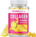 Kadınlar için Collagen Gummies | 200 mg Hydrolyzed Collagen + 2500mcg Biotin, C, E & çinko | Anti Aging, Saç Büyüme, Cilt, Güçlü Çiçeği | No-GMO Mum Vitamini | 60 Kont