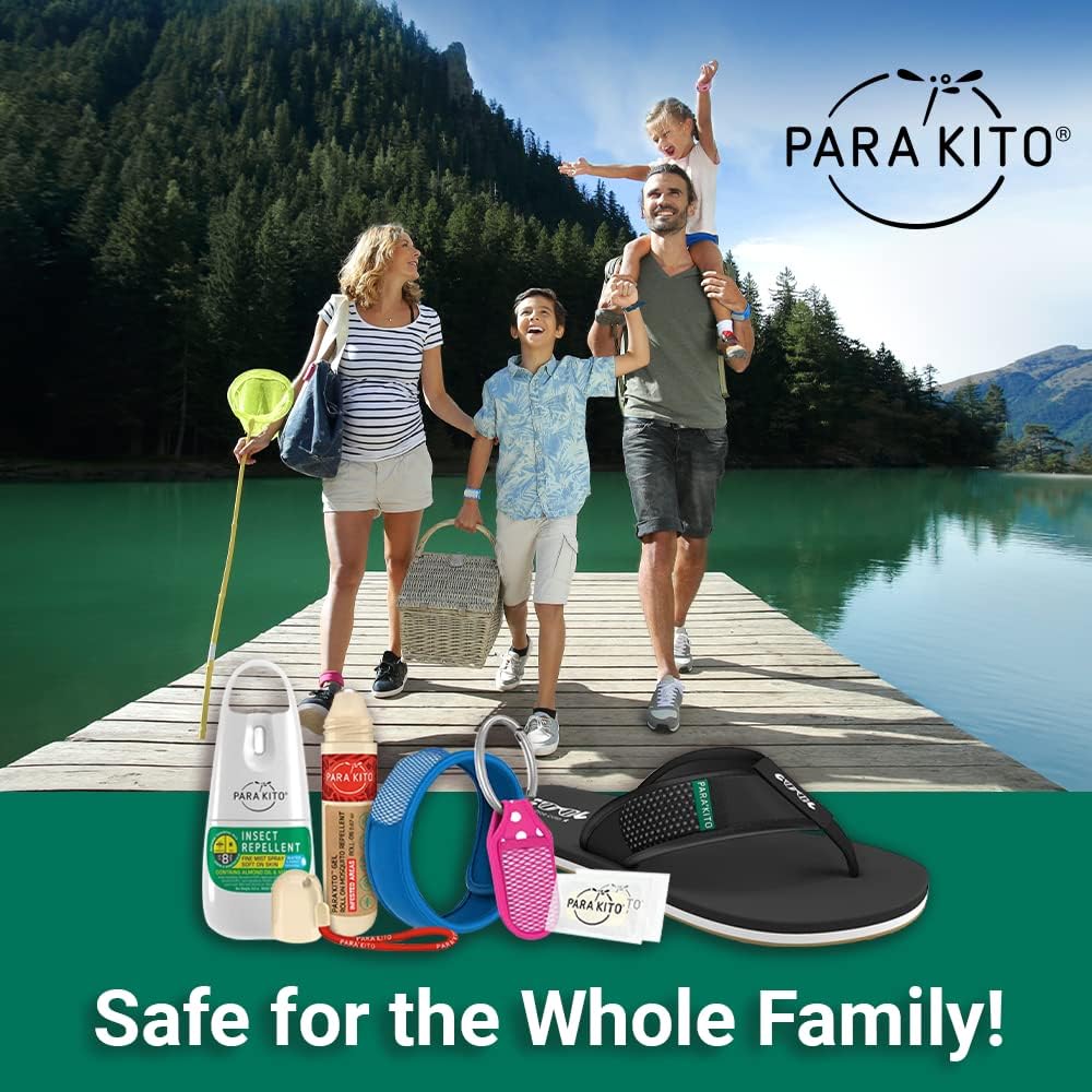 Para'Kito Mosquito Bonus Paketi - 2 Mosquito Bilebands | 2 Refills (Black + White) + Böcek Repellenti