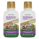 NaturesPlus Animal Parade Gold Children's Liquid Multivitamin - 16 fl oz, Pack of 2 - Natural Tropikal Berry Flavor - Gluten Free, Vegan - 64 Toplam Hizmetler