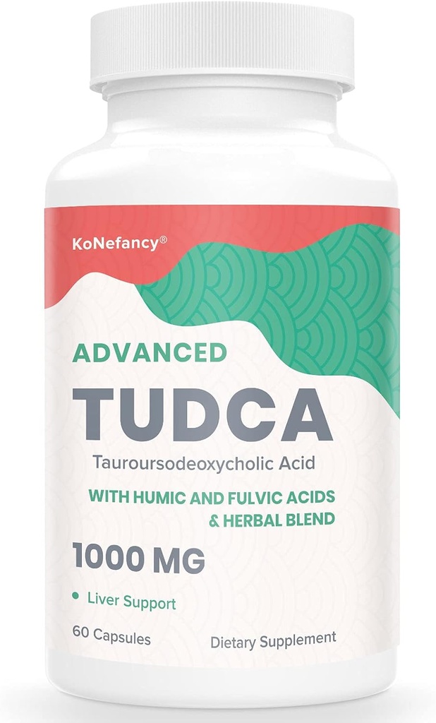 TUDCA Liver 1000 mg-Bile Salts for Liver Cleanse Detox-Milk Butle Herbal Mix with Fulvic and Humic Acid for Liver,Digestive Health,60 Vegan Capsules
