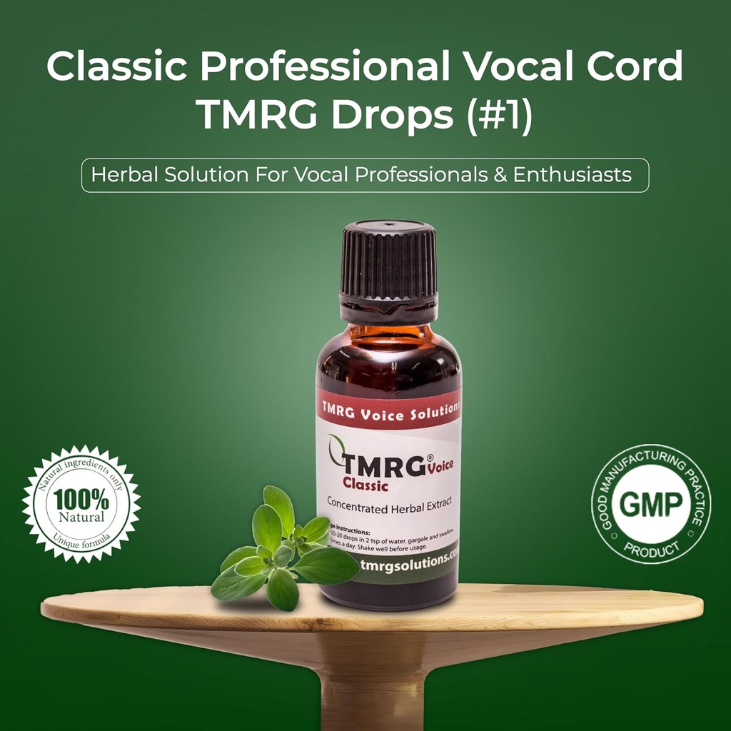 Klasik Profesyonel Vocal Cord %100 Doğal Herbal Voice Drops for Sore Throat hoarse Voice Hoarseness Vocal Hasar Vocal Onarım Vocal Problems craked Voice (15 ml)