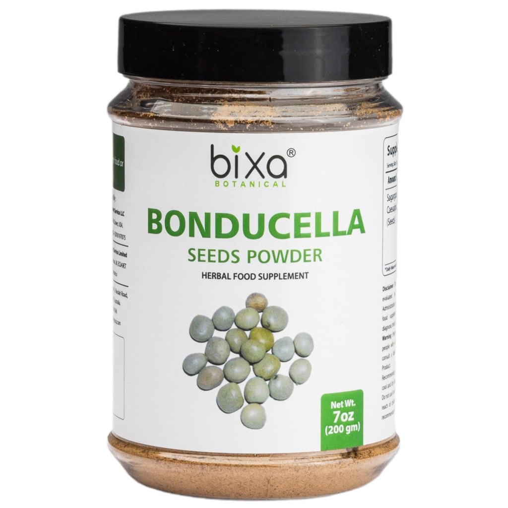 Bixa BOTANICAL Ayurvedic Natural Herbal Supplement Bonducella Tohum Toz (Sagargota/Kalarchikai) Pure Authentic Premium Quality / 7 Oz- 200g