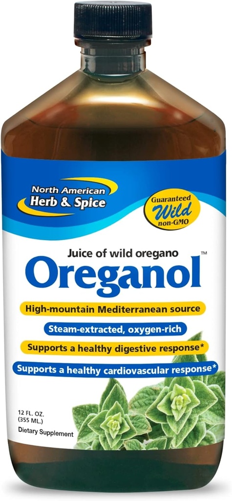 NORTH AMERICAN HERB & SPICE Oreganol P73 Juice - 12 fl oz, 5 Paket - Wild Oregano Oil - Heart & Digestive Health - Kidney, Pancreas & Liver Support - Non-GMO - 865 Toplam Hizmetler