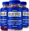 (3 Pack) Blue Steel Gummies για τους άνδρες, καθημερινή διατροφή για να ενισχύσει την εμπιστοσύνη και τη συνολική υγεία, όλα τα φυσικά συμπλήρωμα για την υποστήριξη κορυφαία απόδοση, επίσημη αρσενική κοιλιά, BlueSteel Κριτικές (180 Gummies)