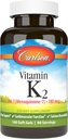 Carlson - Vitamin K2 MK-7 (Menaquinone), 180 mcg, Bone Support,dis Bioavailability, K2 Vitamin, K-2, 180 Softgels