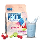 WILD SOCIETY - Clear Whey proteini + Elytes - Whey proteini Isolate Toz - 20g Protein, 0 Eklenmiş Şeker, GMO-Free, Natural Flavors & Colors - Rocket Pop, 16 oz