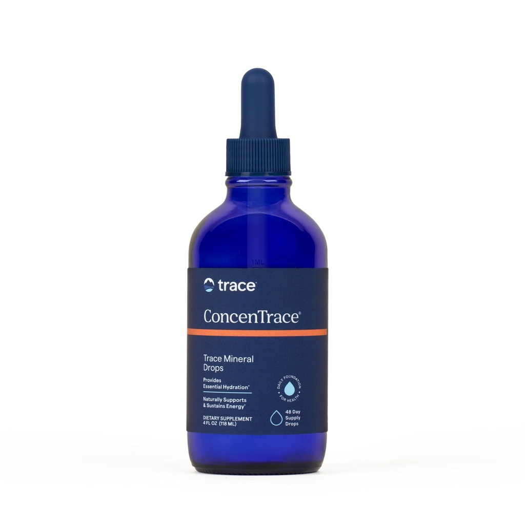 Trace Minerals ConcenTrace Trace Mineral Drops | Supports Energy, Digestion, Bone Health & Hydration, 70+ Ionic Trace Minerals w/Magnesium, Chloride & Pyum | Hua, Vegan & Non-GMO | 48 Servisler